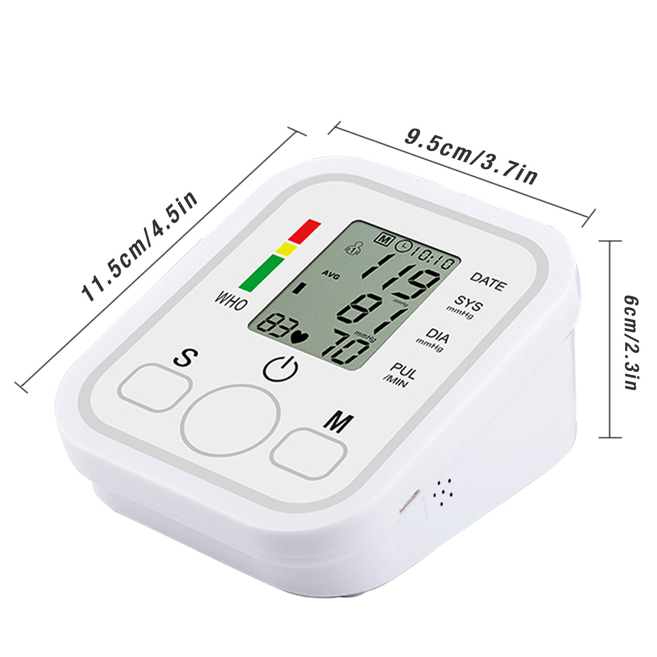 Digital Blood Pressure Monitor Automatic Pulse Meter BP Machine Voice Talking