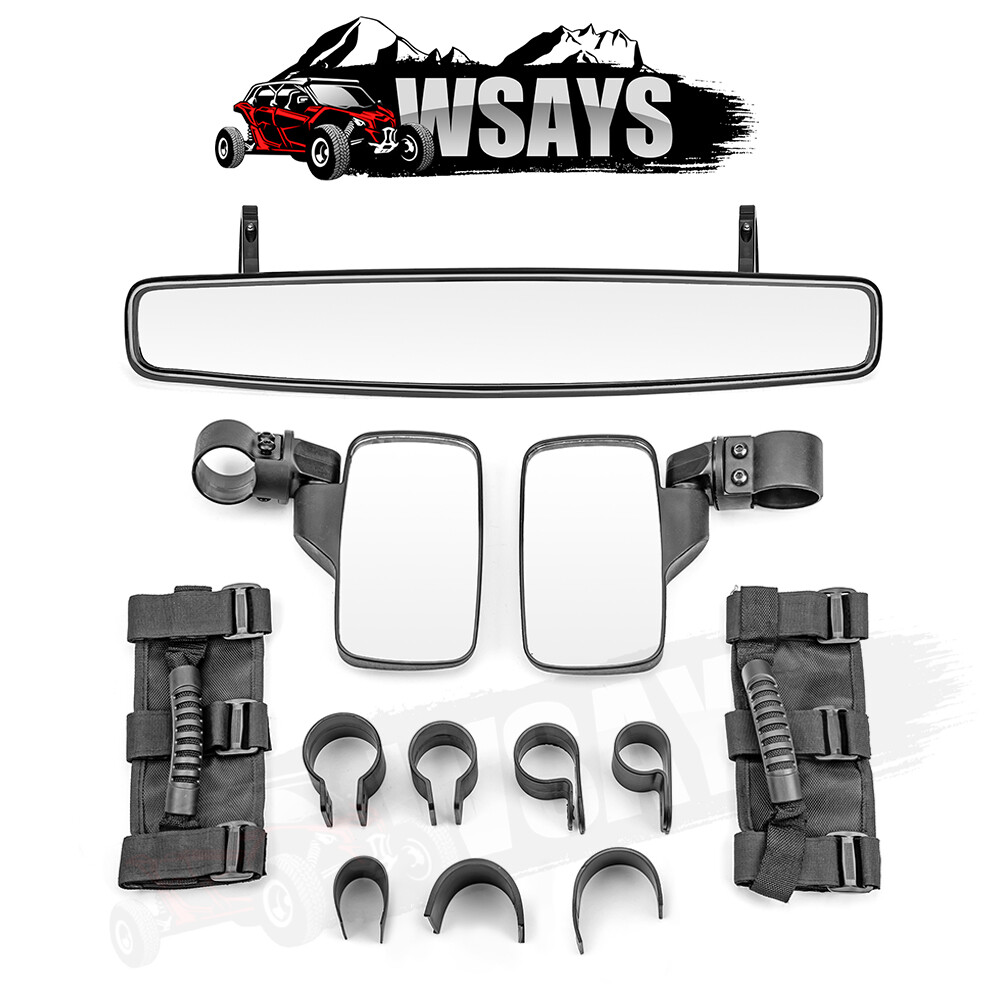 Fits Honda Pioneer 1000 1000-5 2016-2022 Rear-View Wide Center Side Mirrors Set