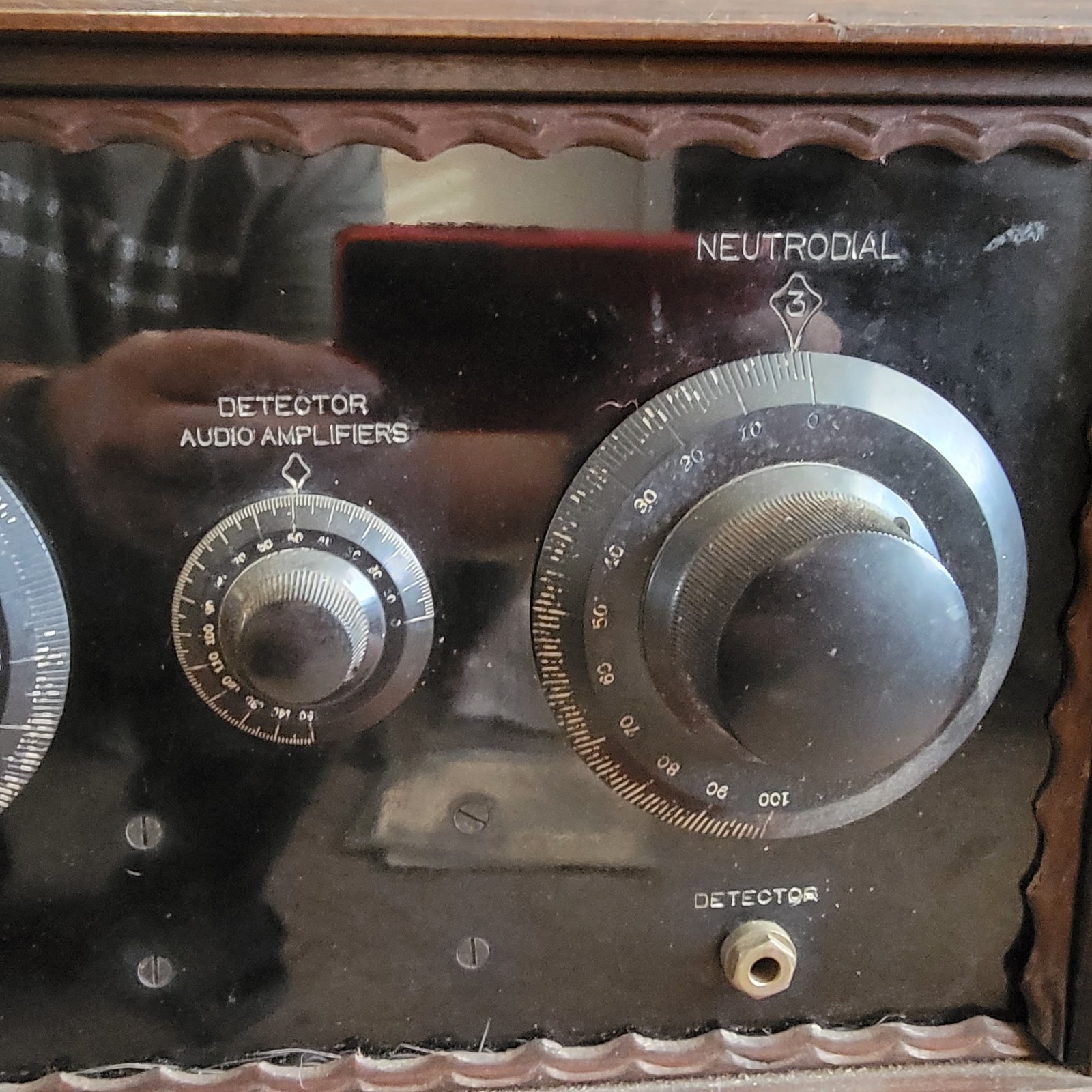 Antique Silvertone King-Hinners NEUTRODYNE in Wood Case 1924 Untested