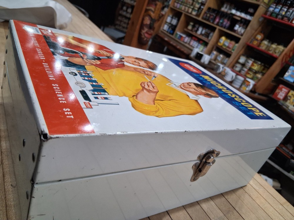 Vintage Gilbert Microscope and Lab Set With Case