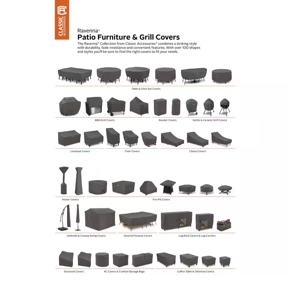 Ravenna 40 In. Rectangular Fire Pit Table Cover