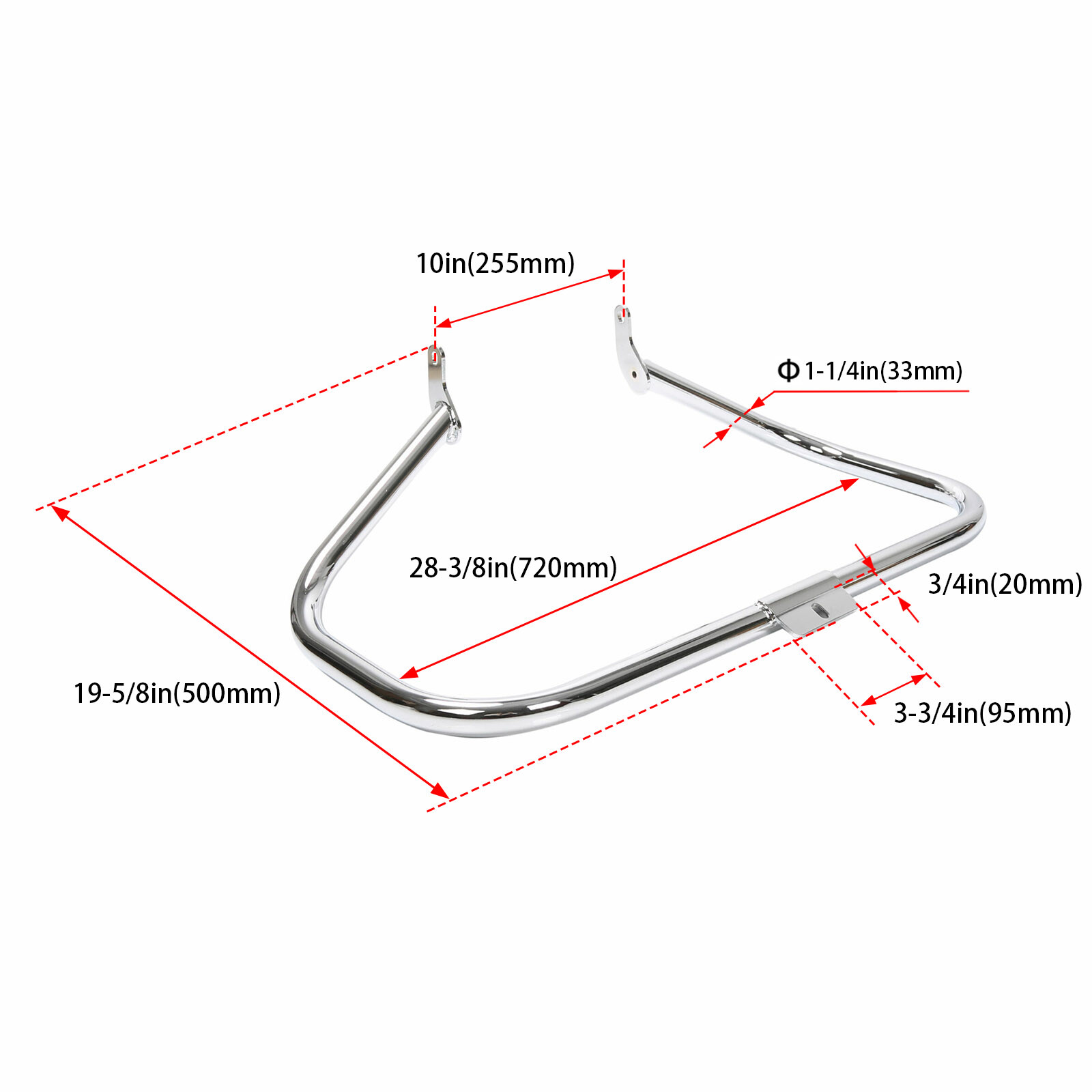 Chrome Highway Engine Guard Crash Bar For 2000-17 Harley Heritage Softail FatBoy