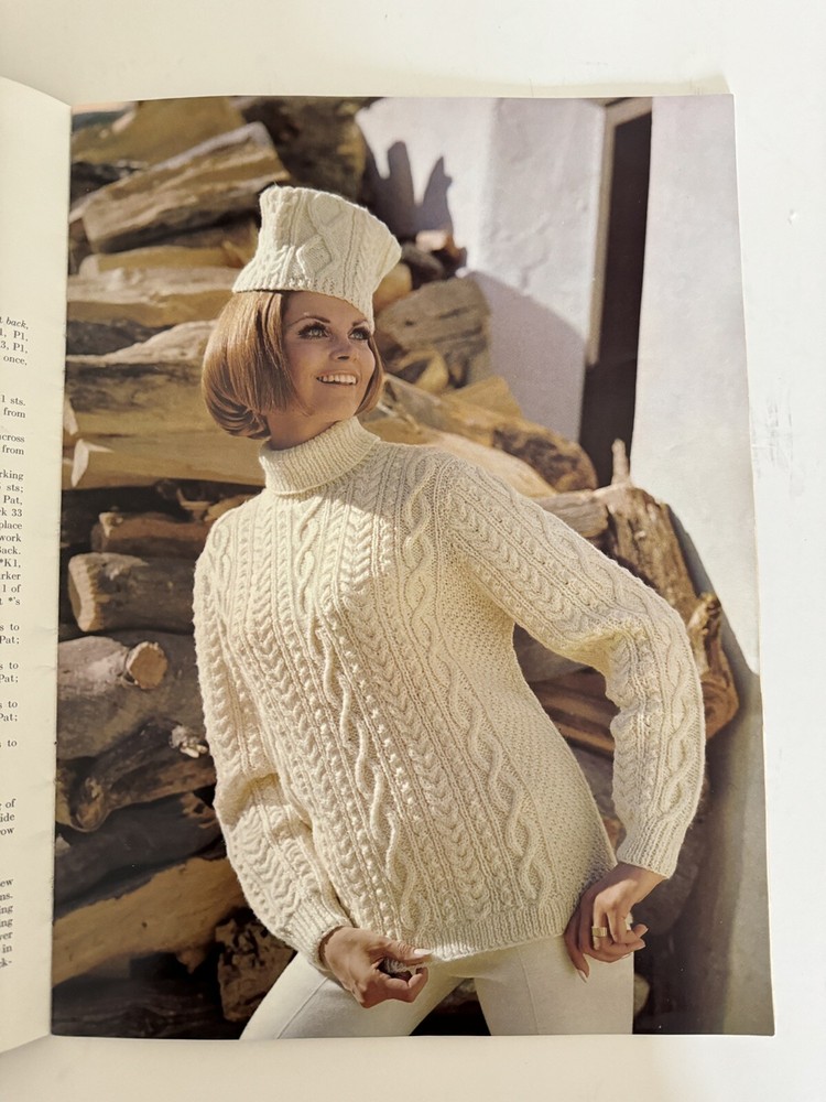 1968 Sears KNITTING PATTERN Handknit Collection Ease & Elegance Booklet MCM MOD