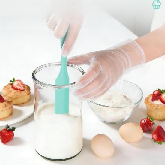 3PCS Silicone Scraper Spatula Set for Jars Bottles Containers and Baking Prep