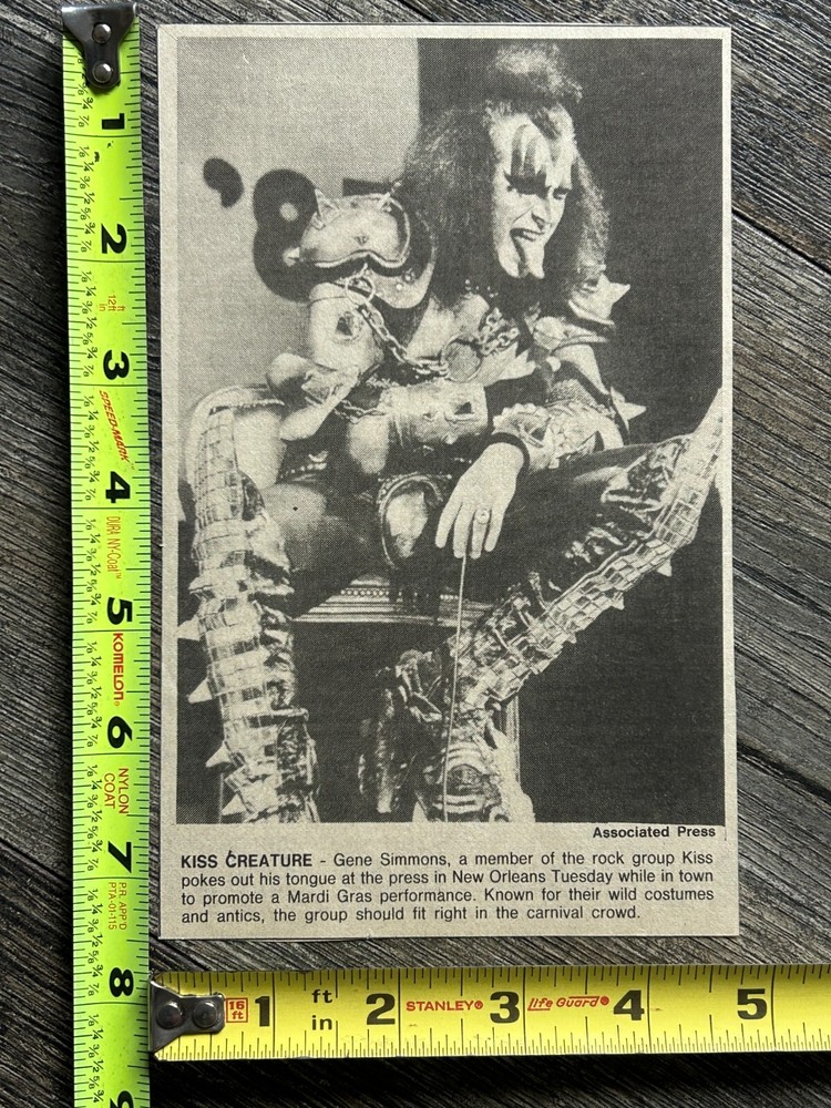 KISS Concert Clipping Creatures Of The Night Mardi Gras New Orleans Vintage Kiss