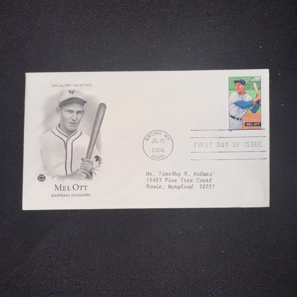 MEL OTT  BASEBALL SLUGGER  2006 PCS CACHET FDC