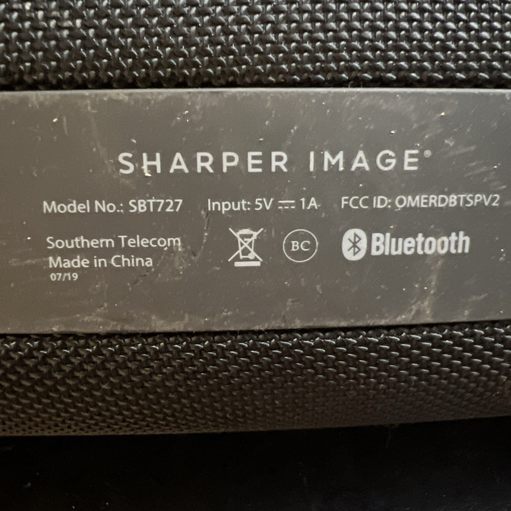 Sharper Image SBT727 Bluetooth Wireless Speaker Subwoofer Portable