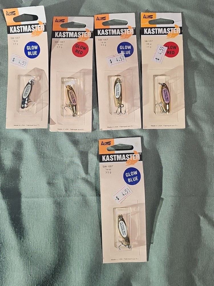 Tackle Box With 5 Kastmaster Jigs