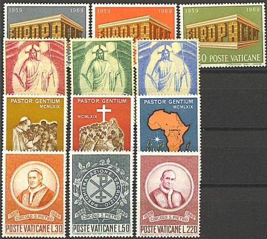 Vatican 1969 Stamps Set ~ MINT
