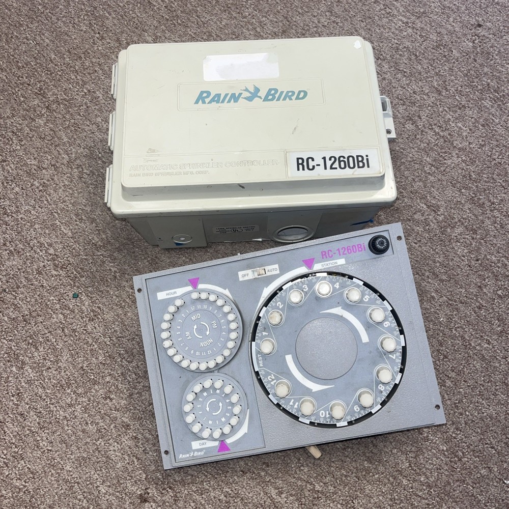 Rain Bird RC-1260Bi Automatic Sprinkler Controller Panel (Tested Working Parts)