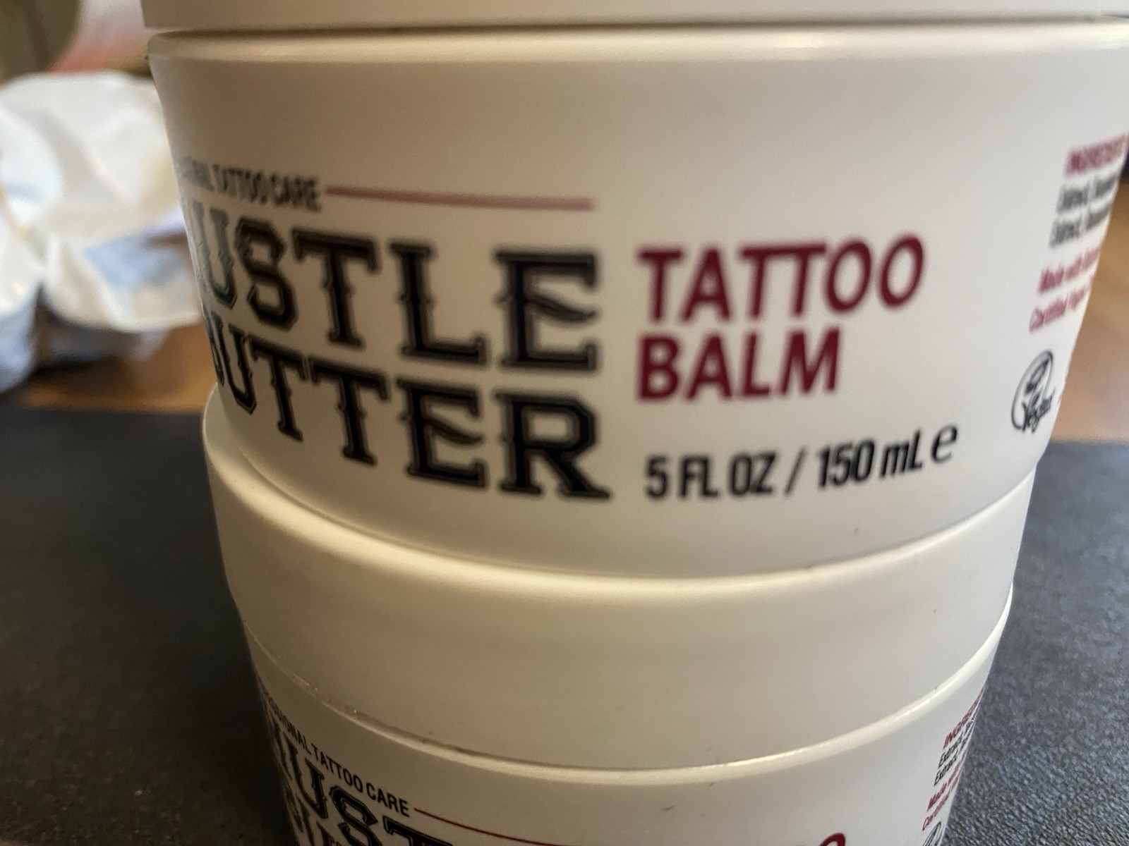Hustle Butter Brand Tattoo Balm 5oz Professional Tatoo Care Lot Of 3