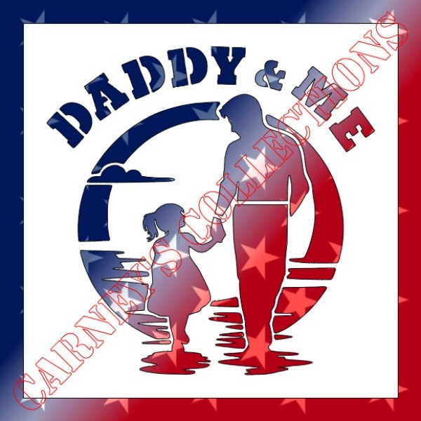 8"x8" Clear Plastic Stencil - Daddy & Me (SB74)