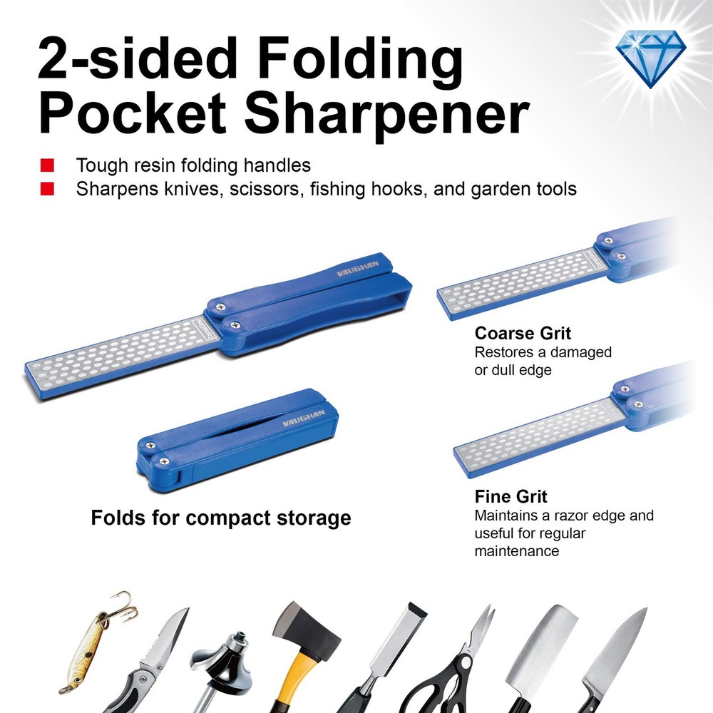Vaughan 2 Pc Diamond Sharpening Set - Dual-Sided Benchtop & Portable