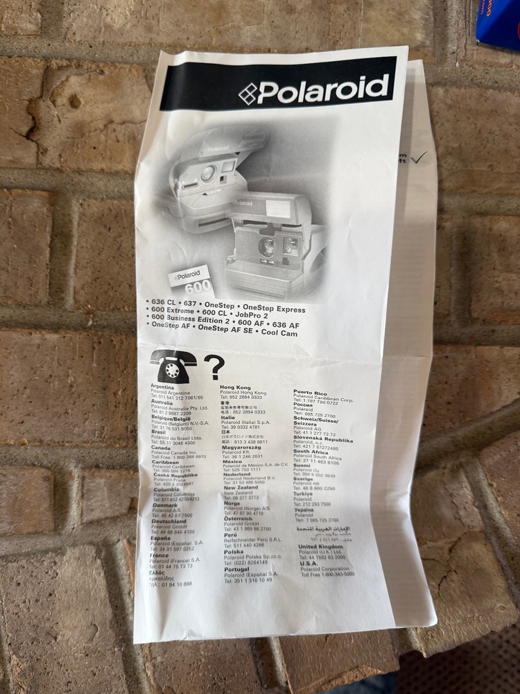 Polaroid One Step Instant Camera- tested works