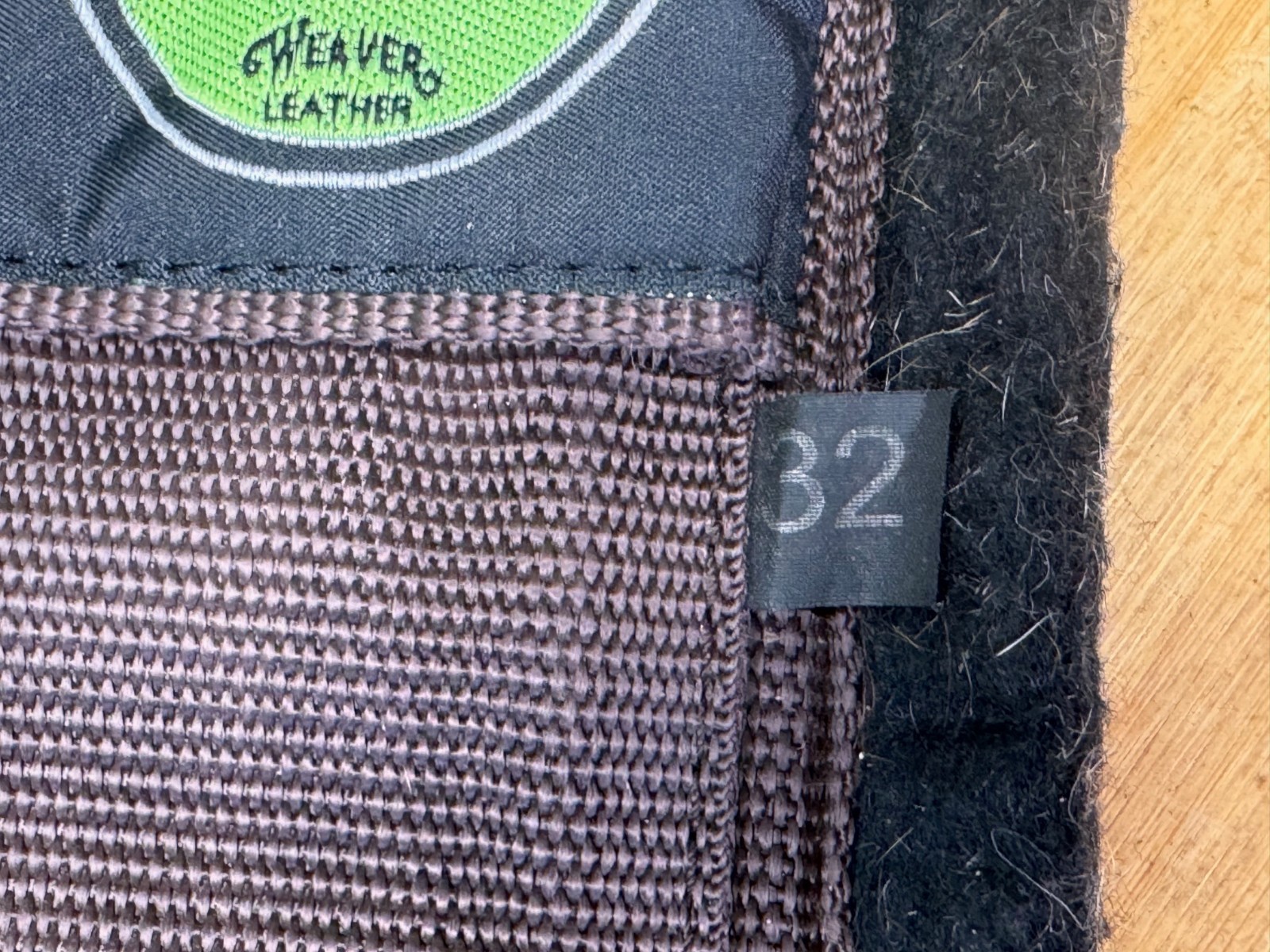 Weaver Smart Cinch Brown & Black Felt Western Horse Cinch Girth ~32"