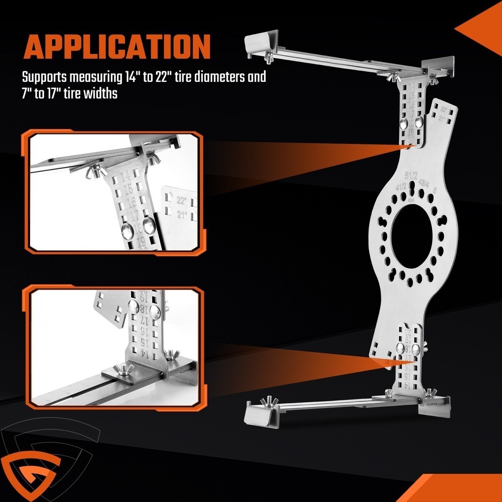 Wheel Fitment Testing Tool 14"-20" New Silver 5-Lug Pattern