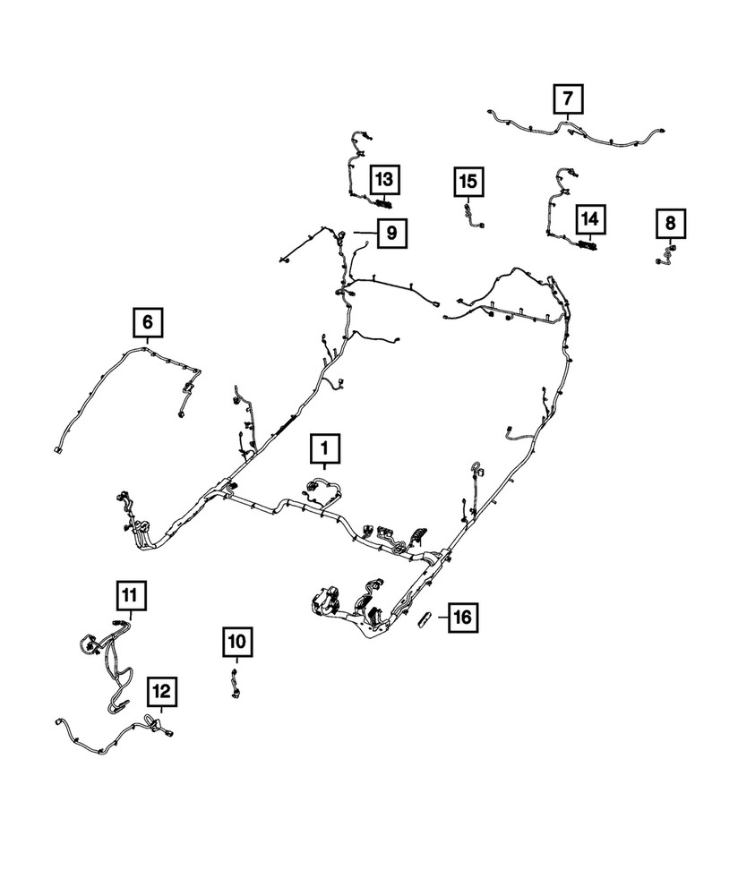 Genuine Mopar Header Wiring 68468609AA