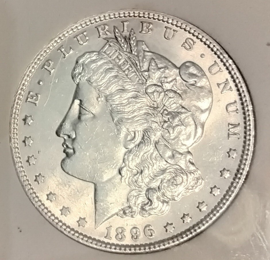 1896-p MORGAN SILVER DOLLAR