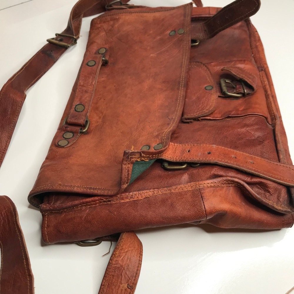 Vintage Brown Leather Shoulder Bag