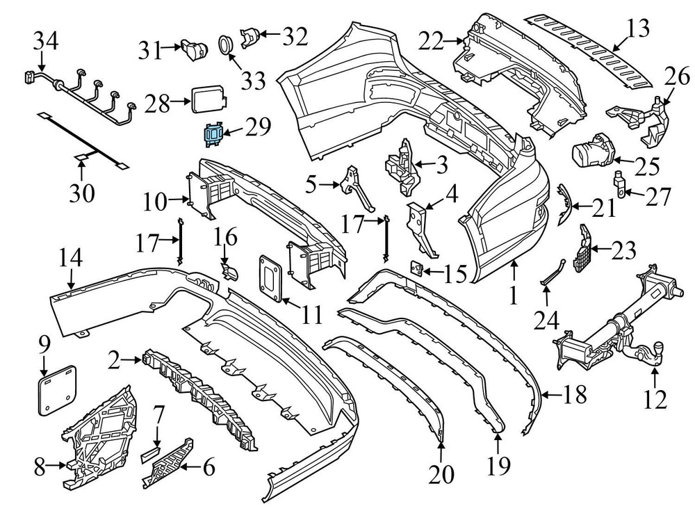 MERCEDES-BENZ GL63 AMG - Bumper / Blind SPOT Detection Sensor / Module Bracket