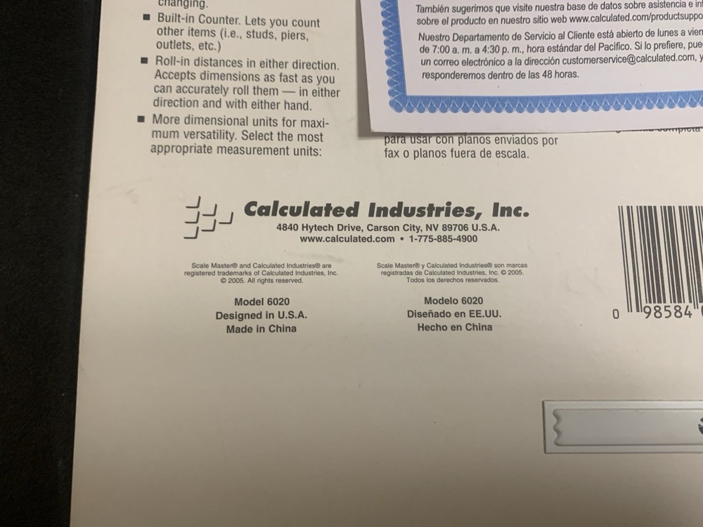 Scale Master Pro Advanced Digital Plan Measure Model 6020 v3.0