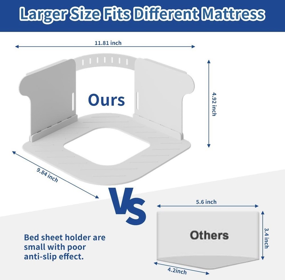 Sheet Holders for Bed Corners Fasteners Keep Sheets Secure Fitted Sheet Holders