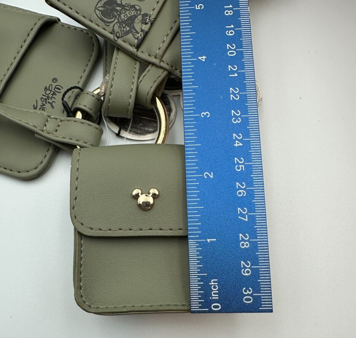 Primark Mickey Green Crossbody Bag Phone Holder Cardholder and Earbud Case NWT