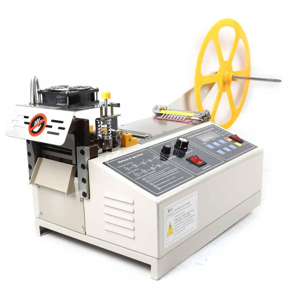 Hot & Cold Strip Cutter Automatic Webbing Tape Textile Ribbon Cutting Machine US