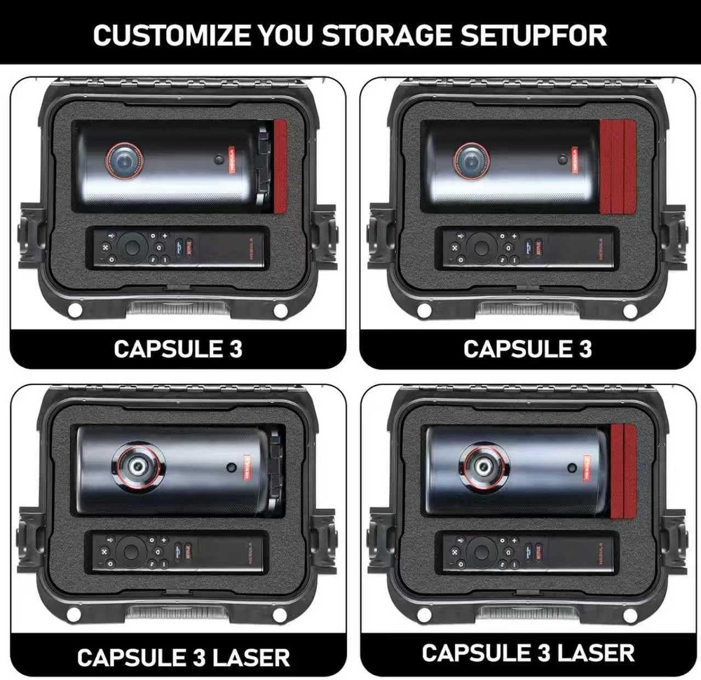 Hard Shell Case for Anker Nebula Capsule 3 / 3 Laser Projector & Foldable Stand