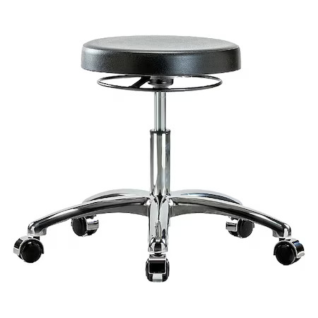 Poly Desk Stool, Chrome, Casters, Class 10, Br-Clr-Pdhso-Cr-Cc