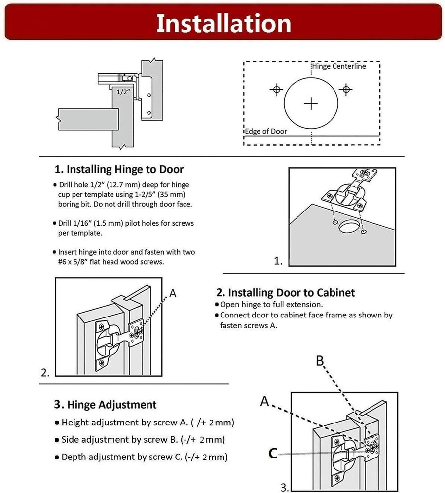 1-200PCS Overlay Soft Close Cabinet Hinges for Kitchen Cabinets Doors Face Frame