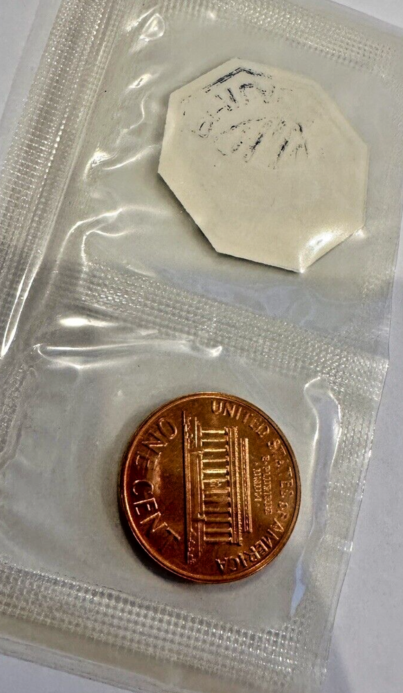 1963 LINCOLN Proof Cent w/Mint Token ~ Sealed Mint Cello ~From Original Mint Set
