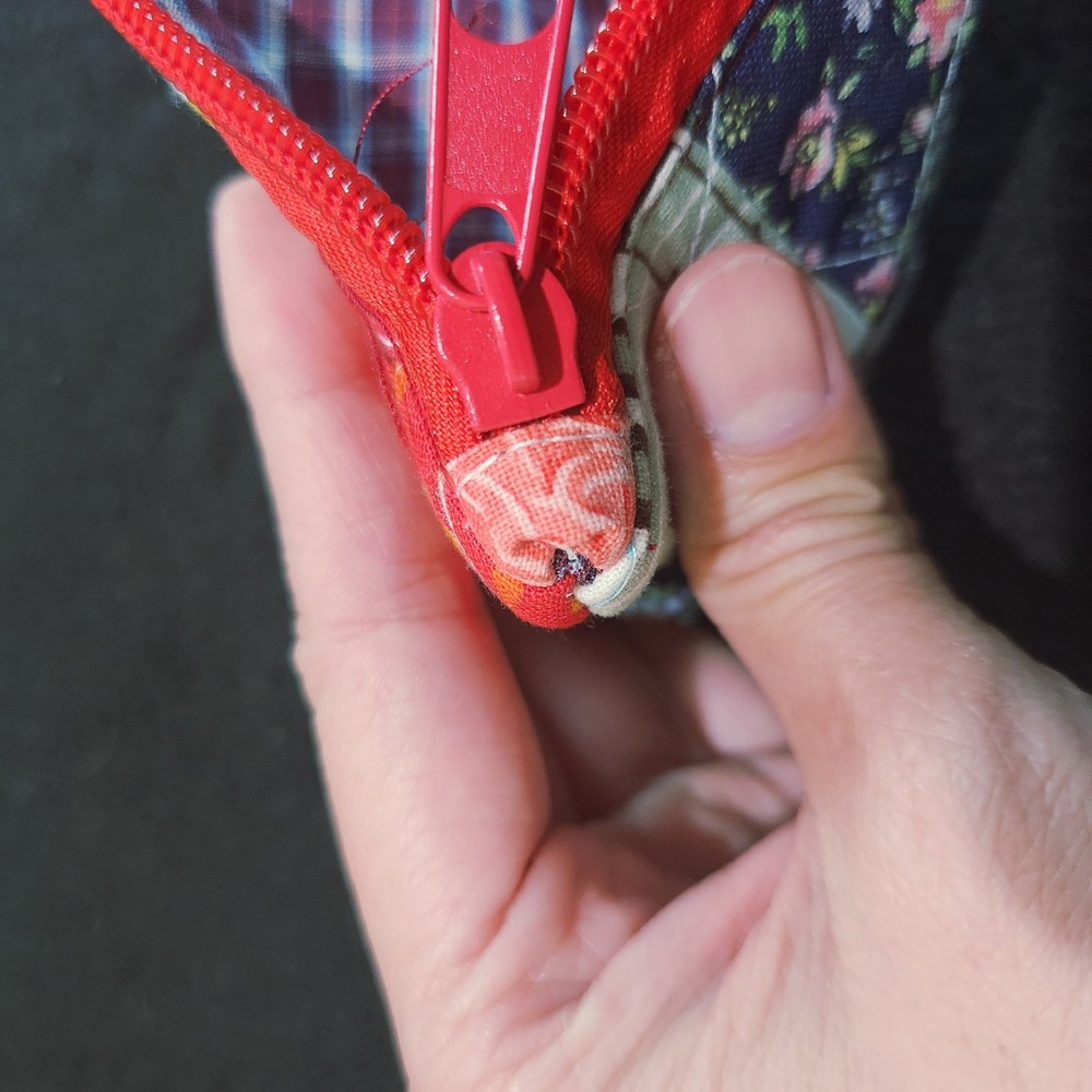 Patchwork Quilted Pencil Case/ Pouch made from up-cycled fabric