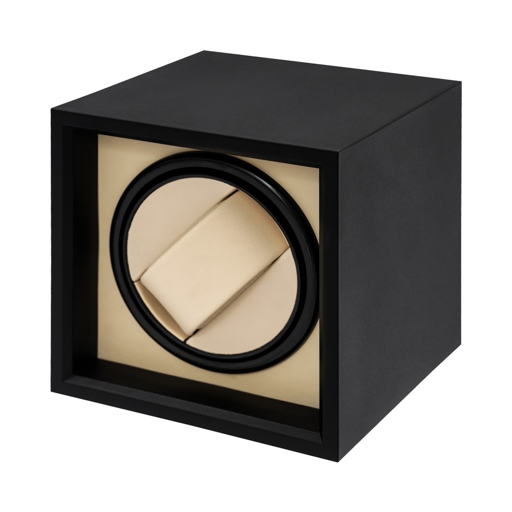 Automatic Watch Winder Box Storage Case Self Winding Display Box Black, Beige