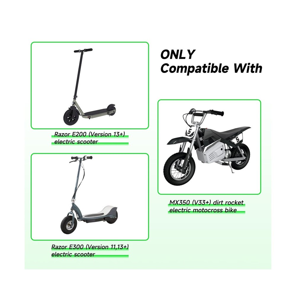 24V Controller and Throttle Compatible with Razor E200 E300 Electric Scooter ...