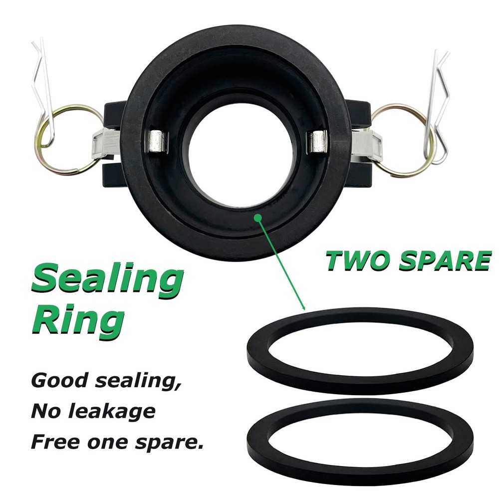 2 Pack 2 Inch Polypropylene Type D Camlock Fitting Female NPT Thread Bolt
