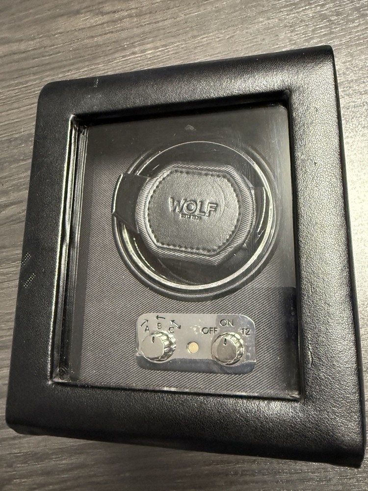WOLF Heritage Module 2.1 • Automatic Single Watch Winder & Accessories (Black)