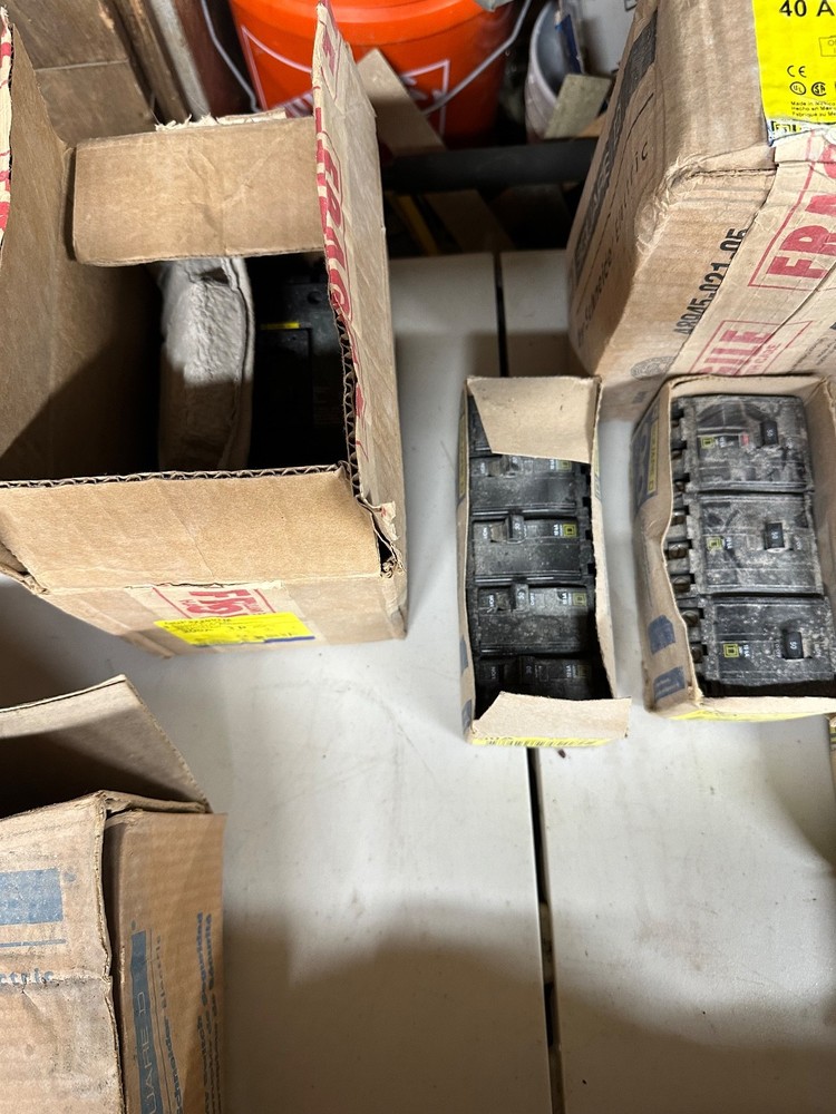 Electrical service and switch gear, SquareD. All with original packaging.