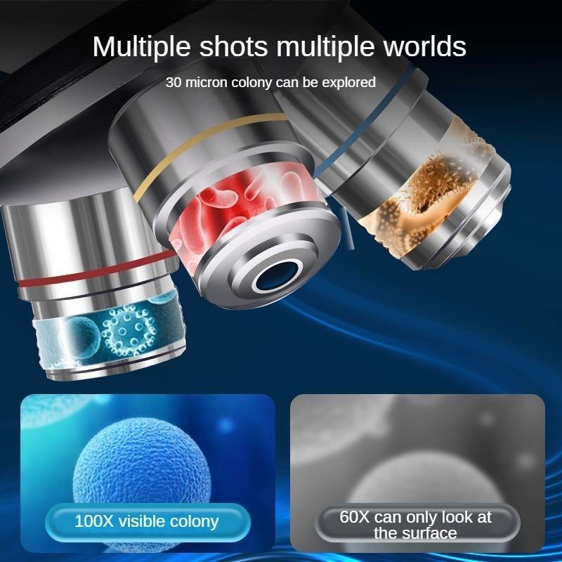 Professional binocular video LCD display digital microscope with electronic eyep