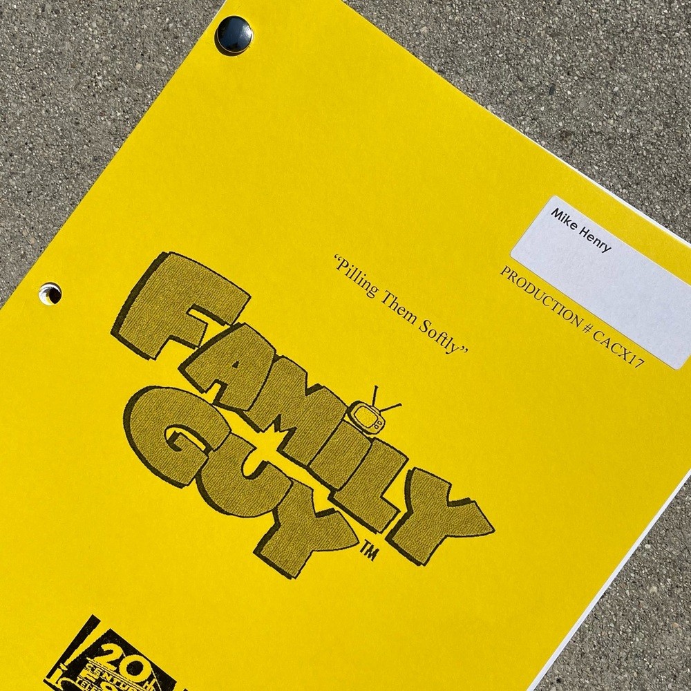 Family Guy Mike Henry Cleveland Brown 2014 Production Used Table Draft Script
