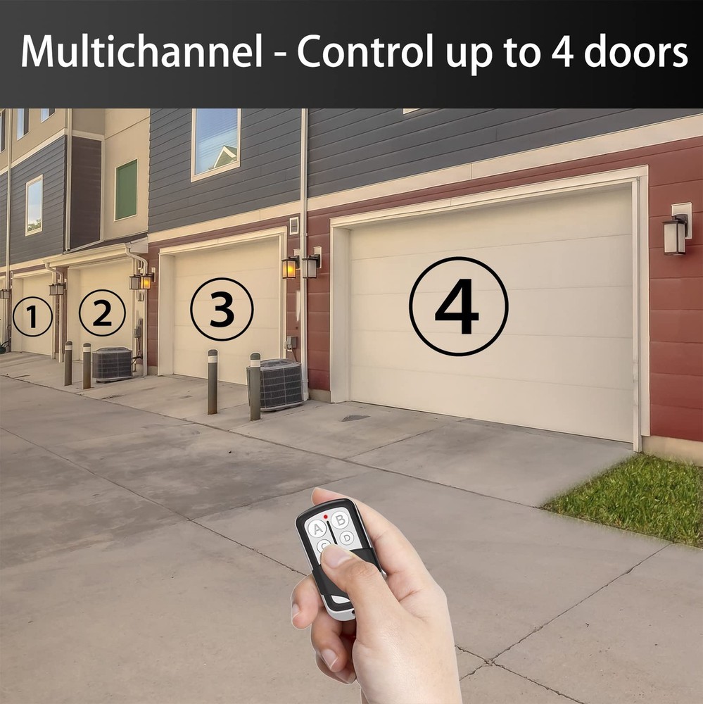 2 Pcs Universal Garage Door Opener Remote Keychain Type 2PCS