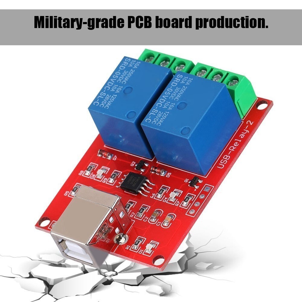 2-Channel 5V Computer USB Smart Switch Controller PC Relay Drive Module