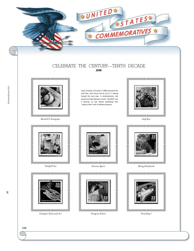 2000 U.S. Commemorative Singles COMPLETE Supplement (White Ace Alternative)