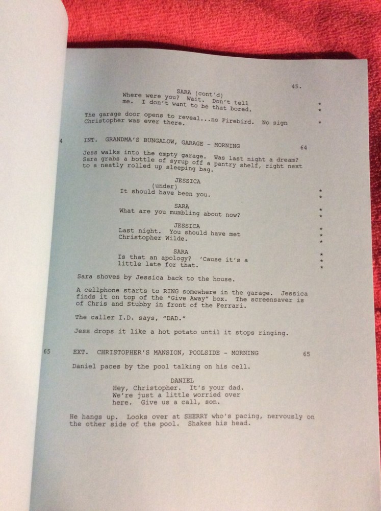 ORIGINAL SCRIPT STARSTRUCK STERLING KNIGHT BRANDON SMITH DANIELLE CAMPBELL