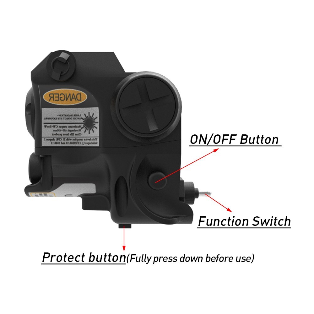 Laspur Sub Compact Rail Mount Green/Red Laser Sight with Flashlight Light combo