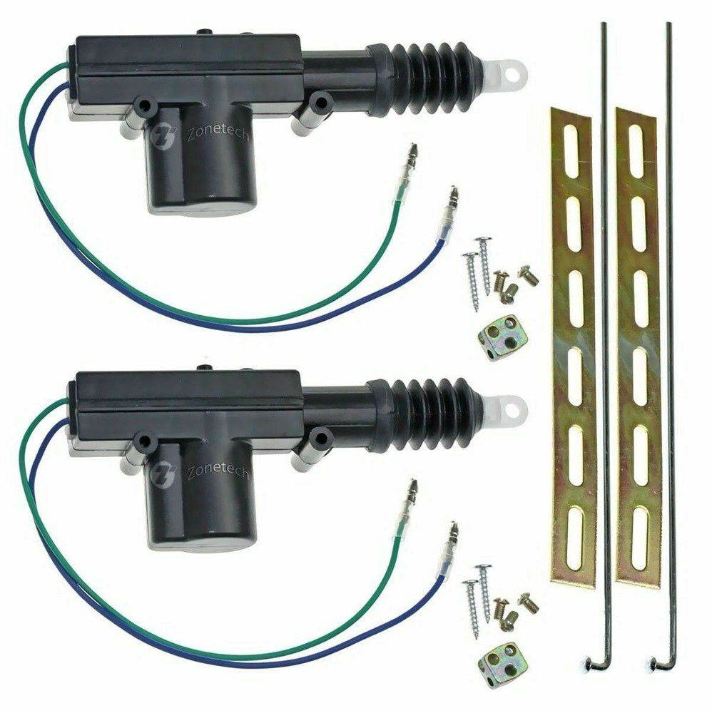 Zone Tech 2x Universal High Power Door Lock-Unlock Actuator 12-Volt Motor Kit