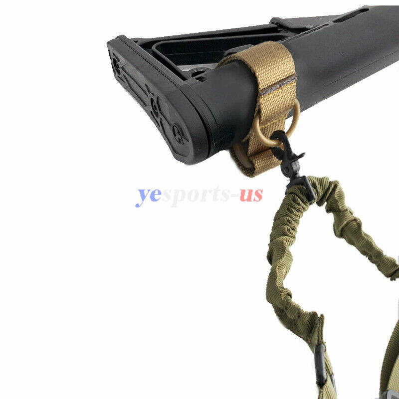 Tactical 2 Points Bungee Rifle Sling Adjustable with 2 ButtStock Sling Adapter