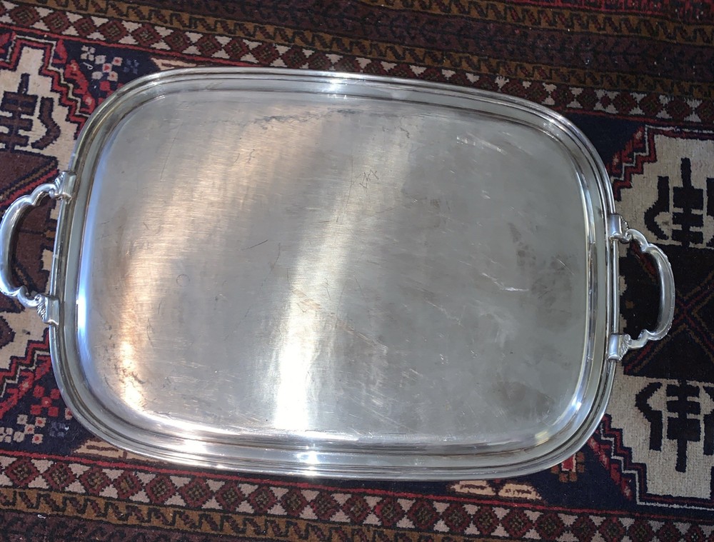 Georgian Castle IS International Silver Co. 1492. 27"X16 1/2" Rectangular