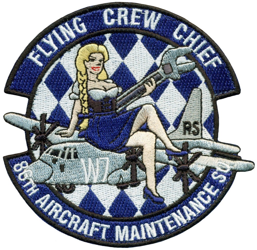 USAF 86th AIRCRAFT MAINTENANCE SQUADRON FLYING CREW CHIEF PATCH