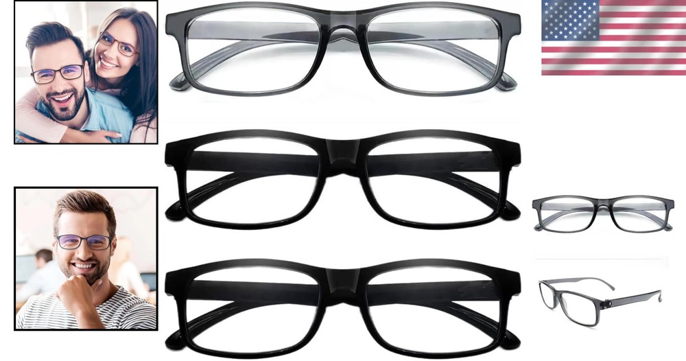 Protective Blue Light Blocking Reading Glasses Set - Ideal 3.5X Magnification